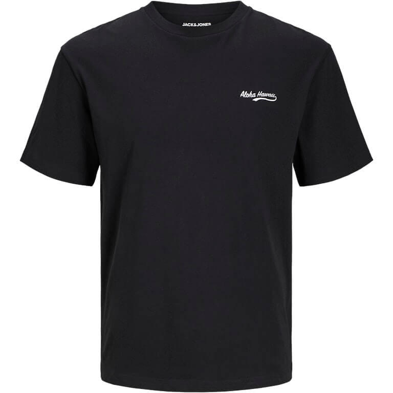 Jack & Jones JJZEKIEL Crew Neck 100% Cotton T-Shirt - Black