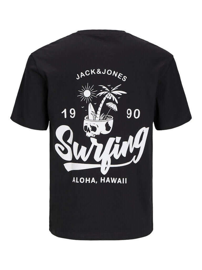 Jack & Jones JJZEKIEL Crew Neck 100% Cotton T-Shirt - Black