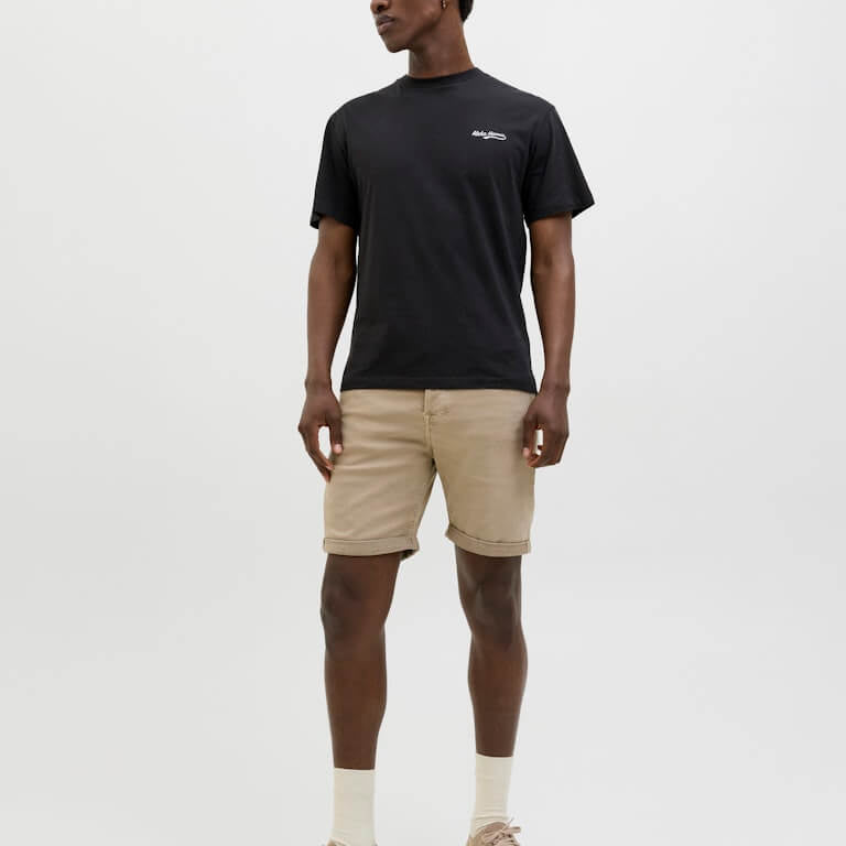 Jack & Jones JJZEKIEL Crew Neck 100% Cotton T-Shirt - Black