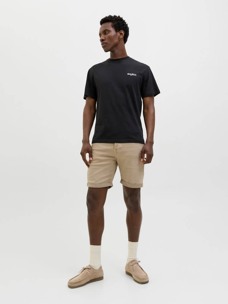 Jack & Jones JJZEKIEL Crew Neck 100% Cotton T-Shirt - Black