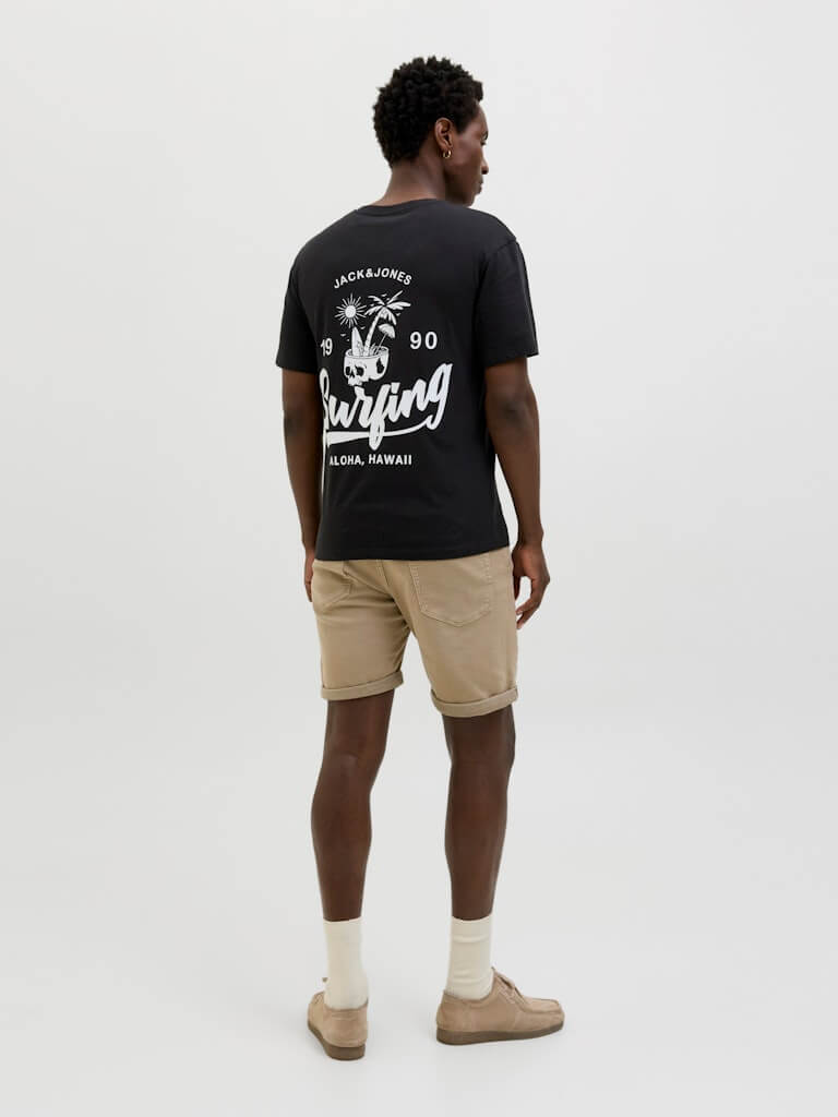 Jack & Jones JJZEKIEL Crew Neck 100% Cotton T-Shirt - Black