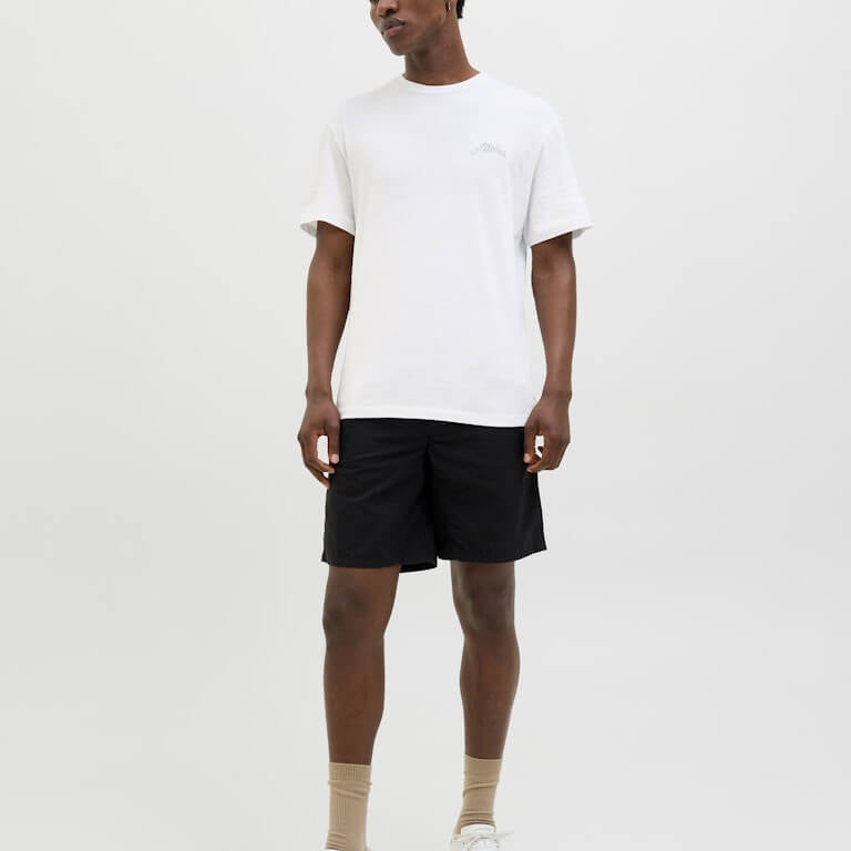 Jack & Jones JJZEKIEL Crew Neck 100% Cotton T-Shirt - White