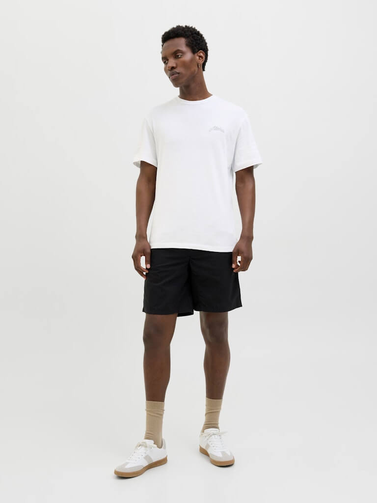 Jack & Jones JJZEKIEL Crew Neck 100% Cotton T-Shirt - White