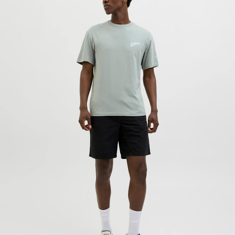 Jack & Jones JJZEKIEL Crew Neck 100% Cotton T-Shirt - Iceberg Green