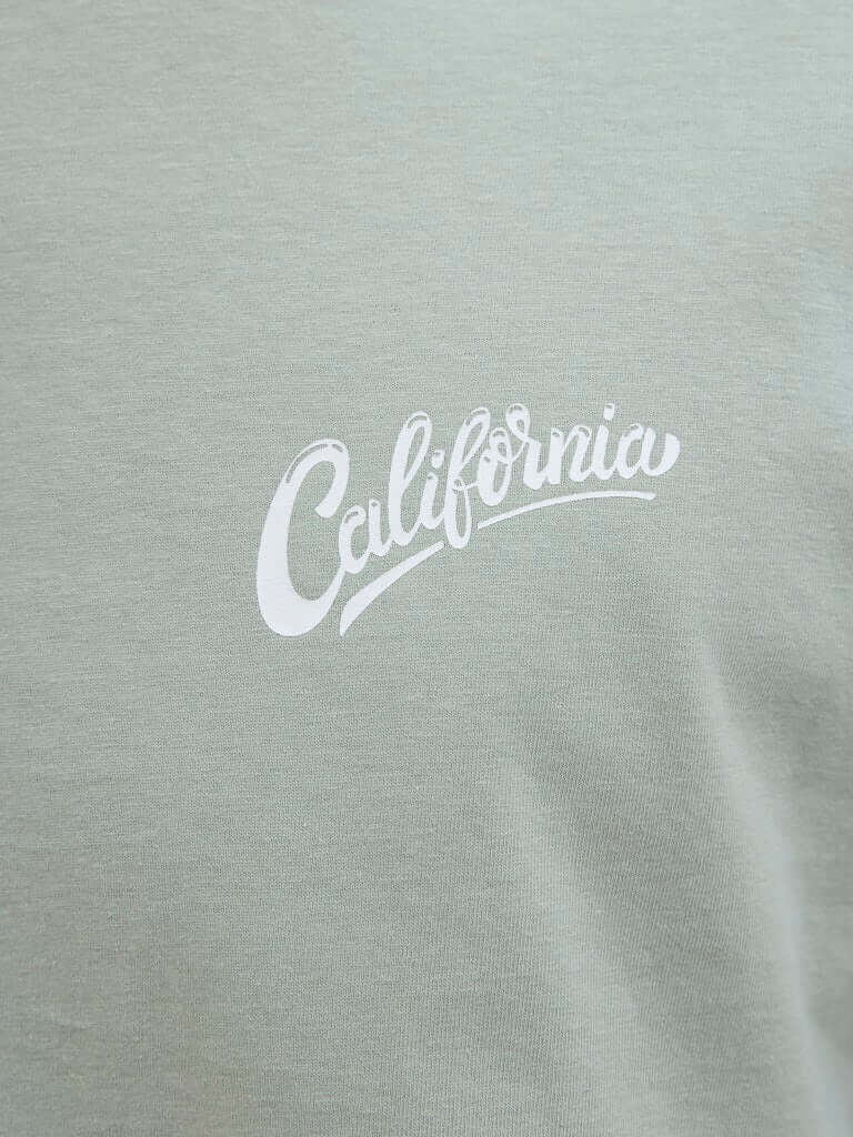 Jack & Jones JJZEKIEL Crew Neck 100% Cotton T-Shirt - Iceberg Green