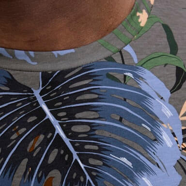 Jack & Jones 1 Pack JJHAWAII AOP Crew Neck 100% Cotton T-Shirt