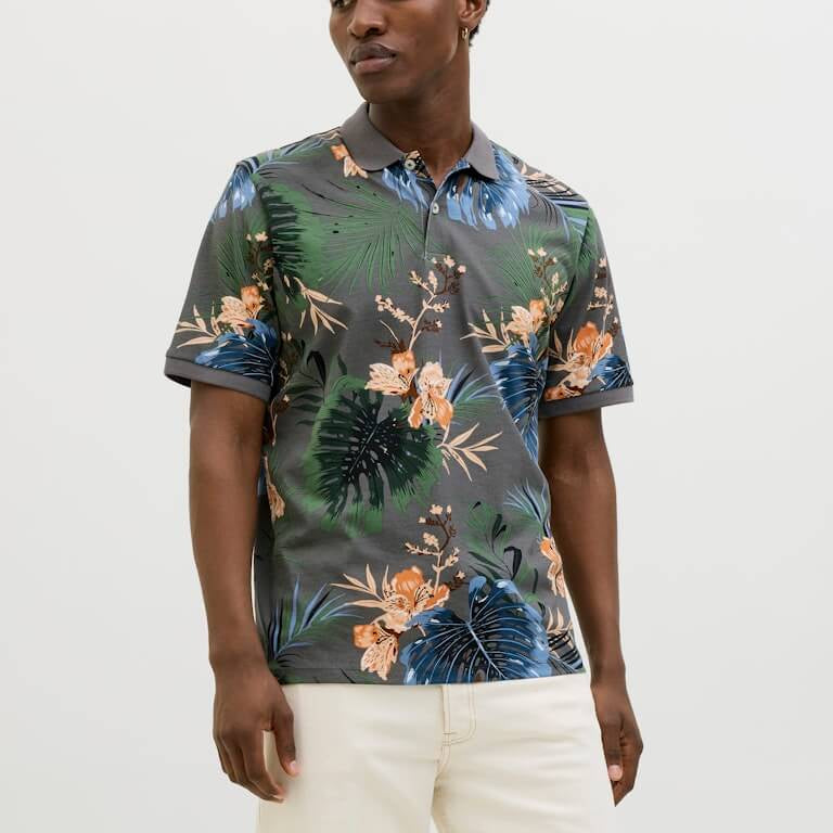 Jack & Jones HAWAII AOP Polo Shirt – Castle Rock
