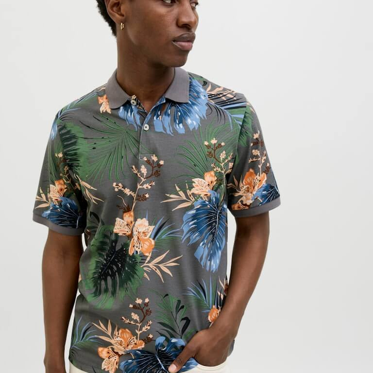 Jack & Jones HAWAII AOP Polo Shirt – Castle Rock