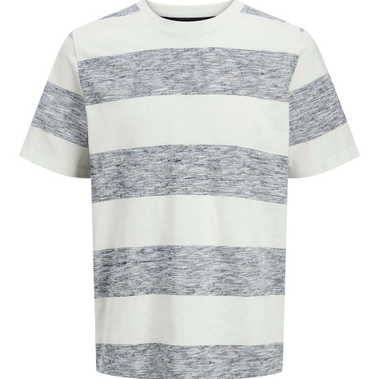 Jack & Jones JJBIRK Striped Crew Neck T-Shirt - Blue Multi