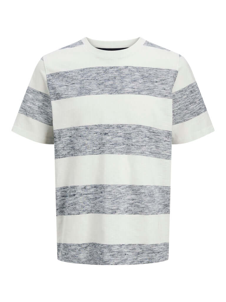 Jack & Jones JJBIRK Striped Crew Neck T-Shirt - Blue Multi
