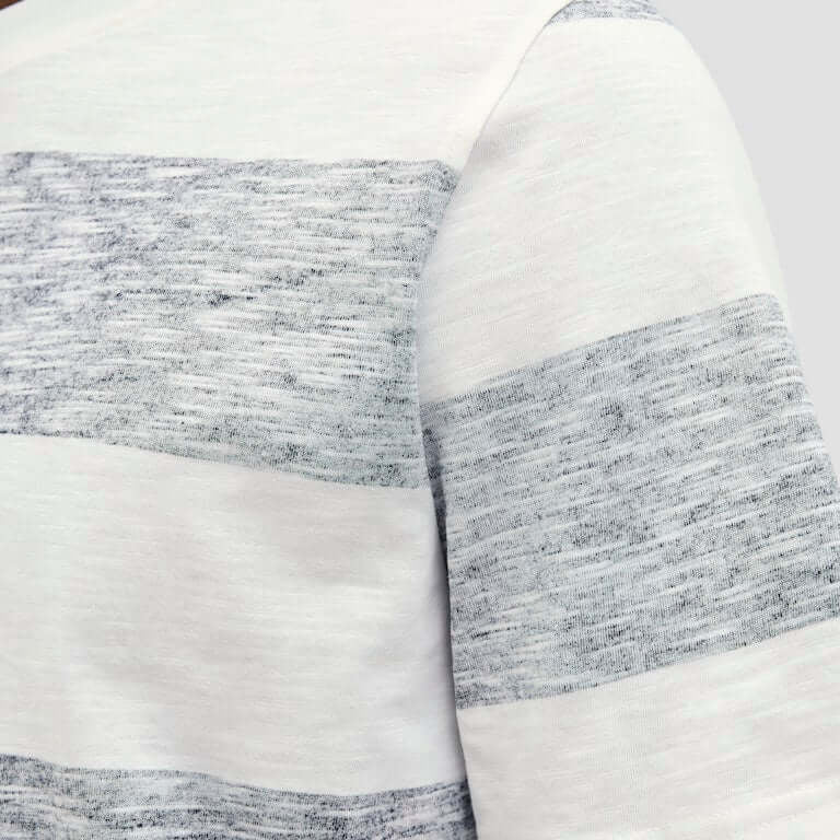 Jack & Jones JJBIRK Striped Crew Neck T-Shirt - Blue Multi