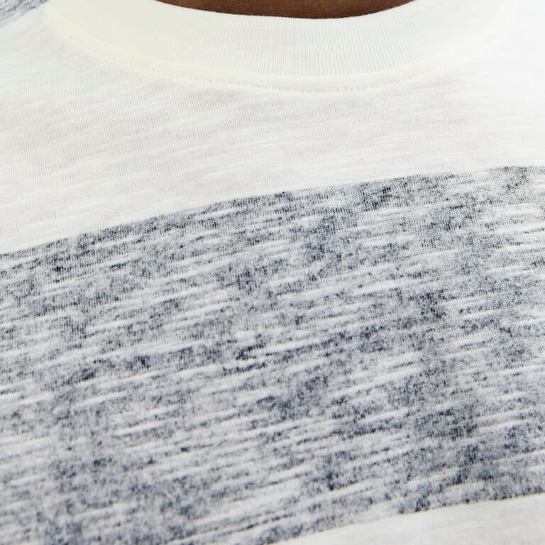 Jack & Jones JJBIRK Striped Crew Neck T-Shirt - Blue Multi