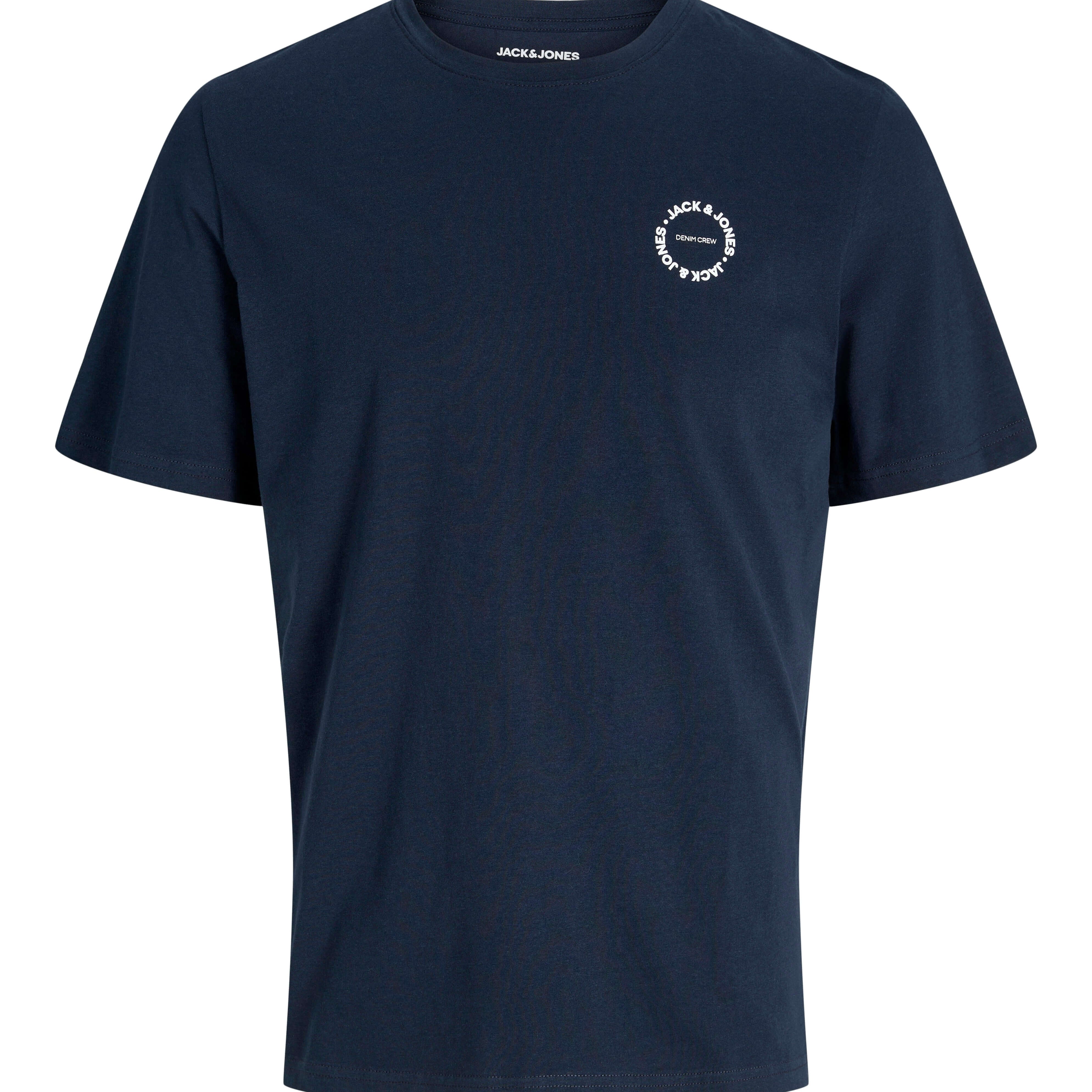 Jack & Jones 5 Pack JJsimon Crew Neck T-Shirts - Sky Captain