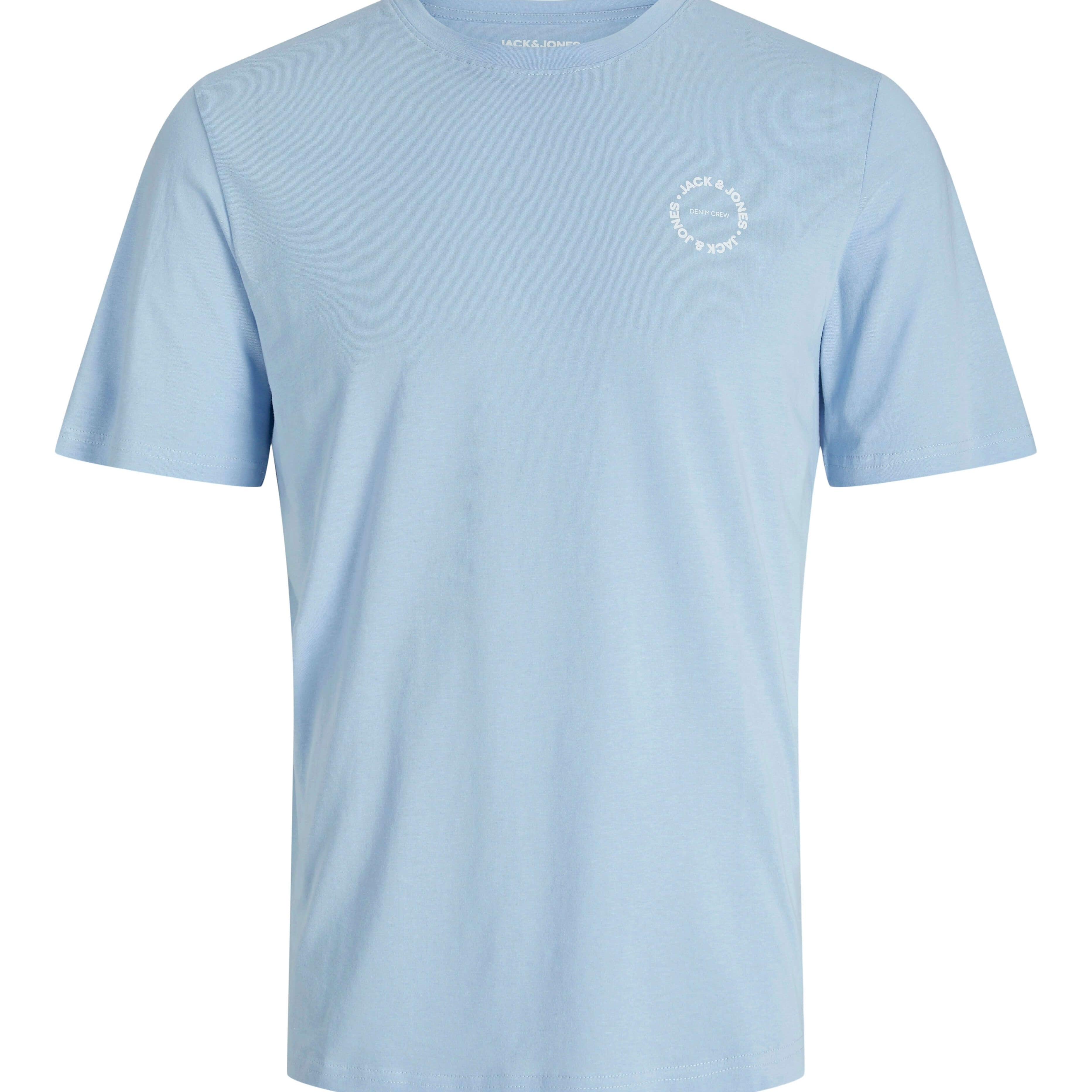 Jack & Jones 5 Pack JJsimon Crew Neck T-Shirts - Sky Captain