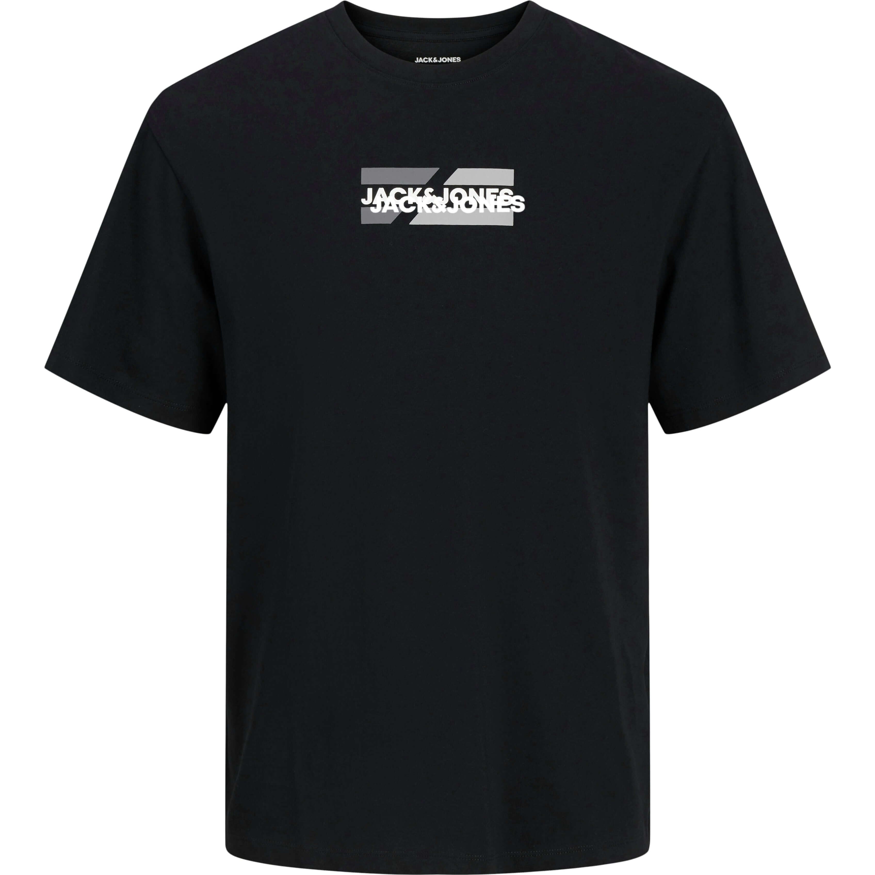 Jack & Jones JJECORP Graphic TEE Crew Neck 3 Pack - White/Navy/Black