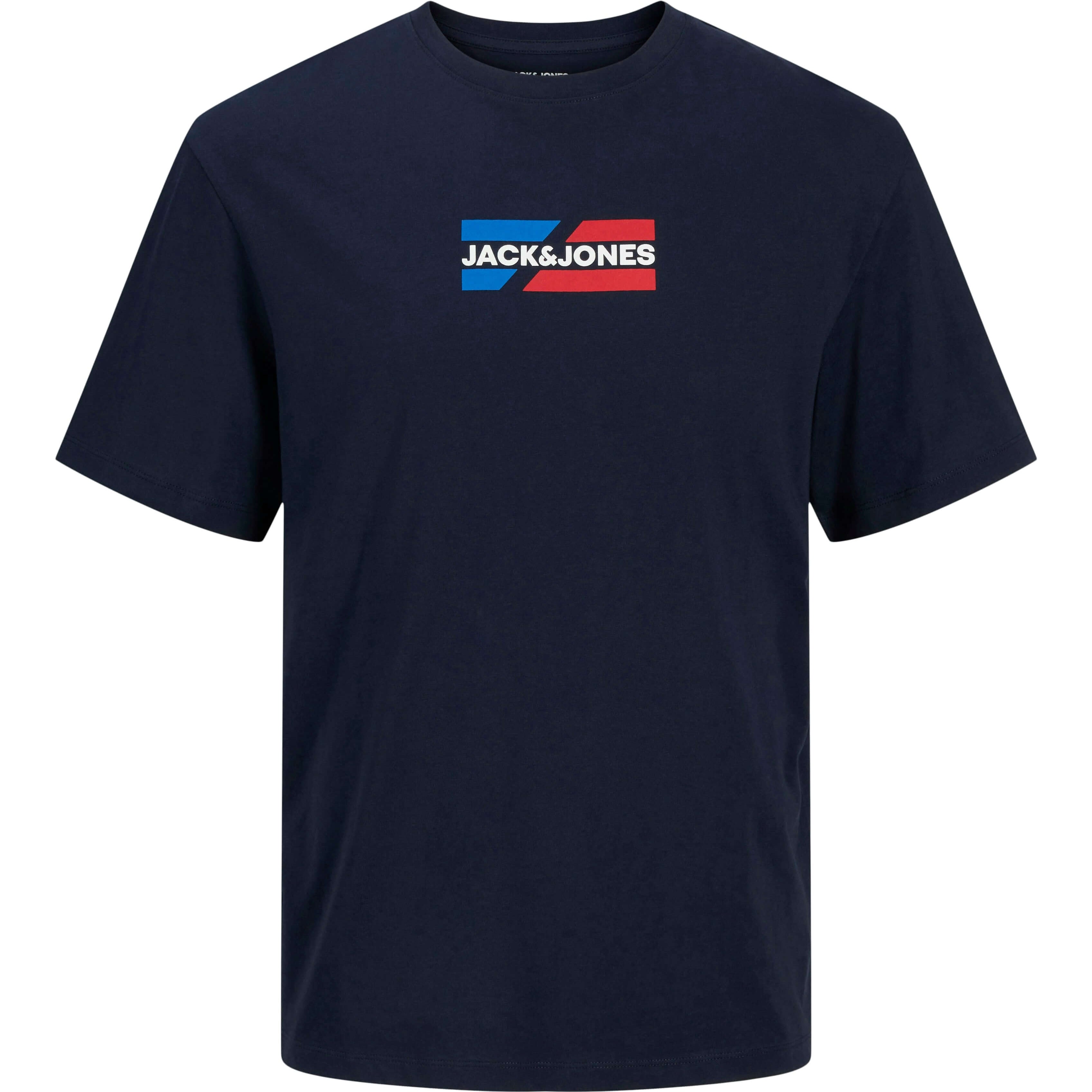 Jack & Jones JJECORP Graphic TEE Crew Neck 3 Pack - White/Navy/Black