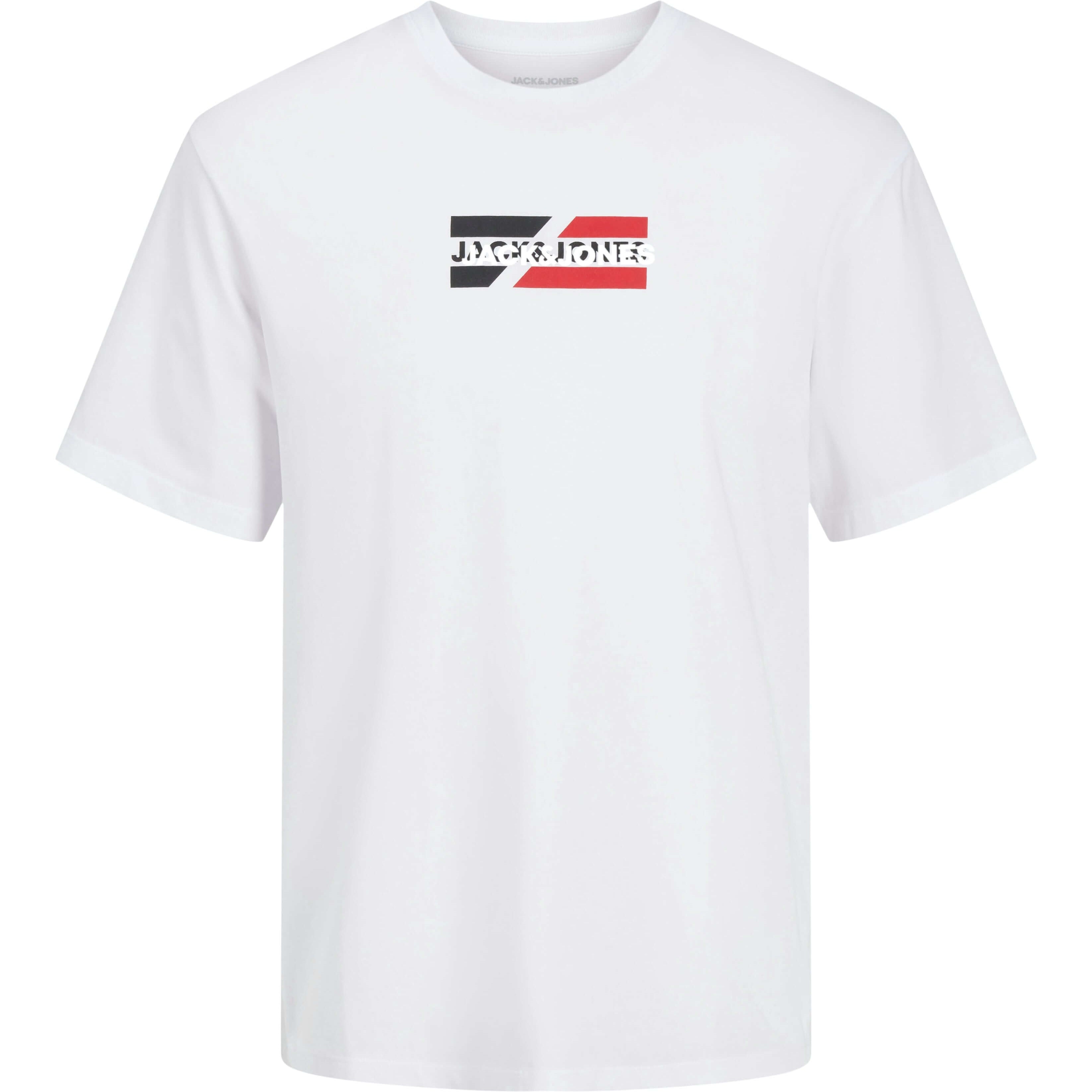 Jack & Jones JJECORP Graphic TEE Crew Neck 3 Pack - White/Navy/Black