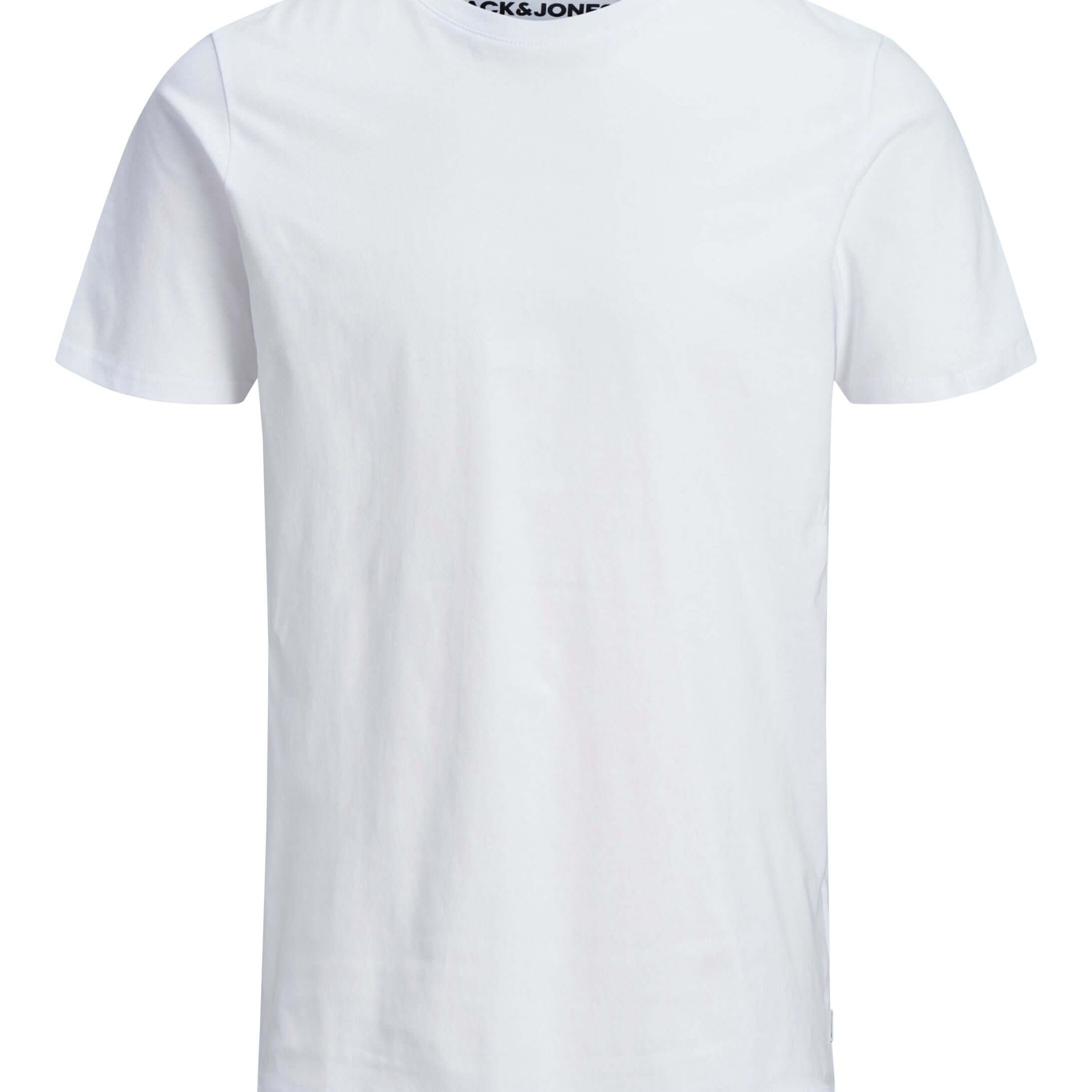 Jack & Jones 2 Pack JJEORGANIC Crew Neck T-Shirts - White/Navy Stripes