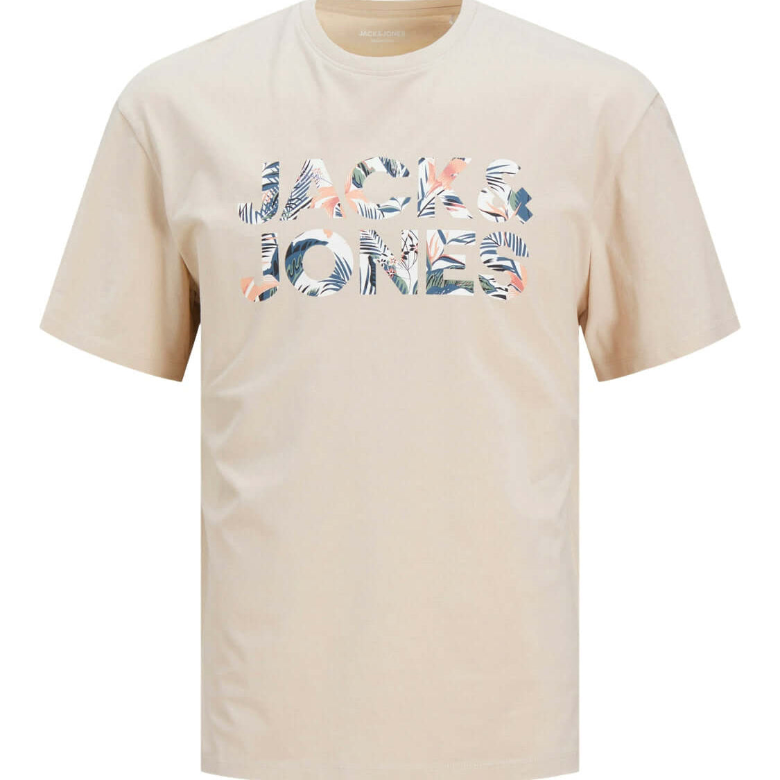 Jack & Jones 3 Pack Bryan Crew Neck T-Shirts - Beige / White / Black