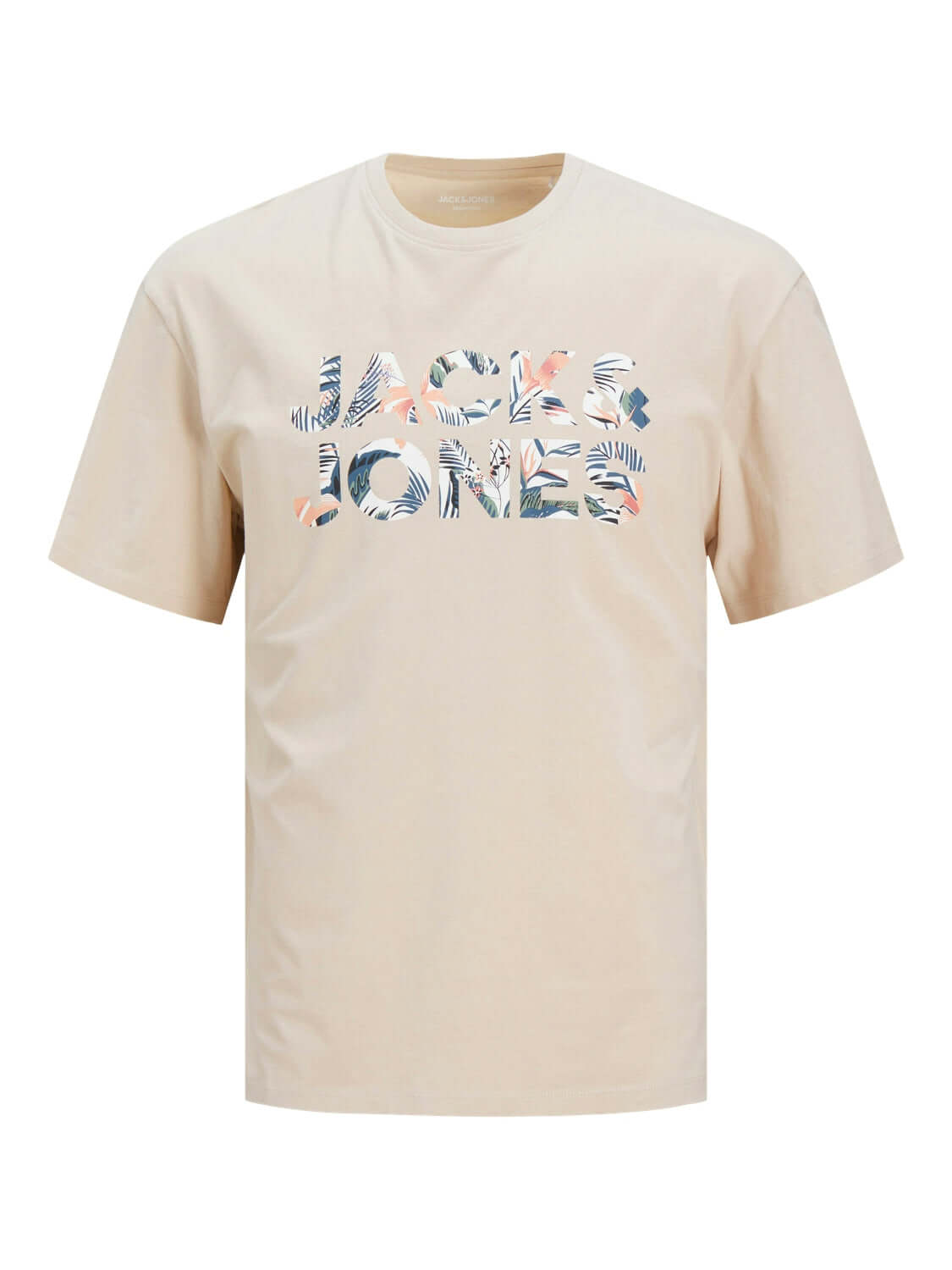 Jack & Jones 3 Pack Bryan Crew Neck T-Shirts - Beige / White / Black