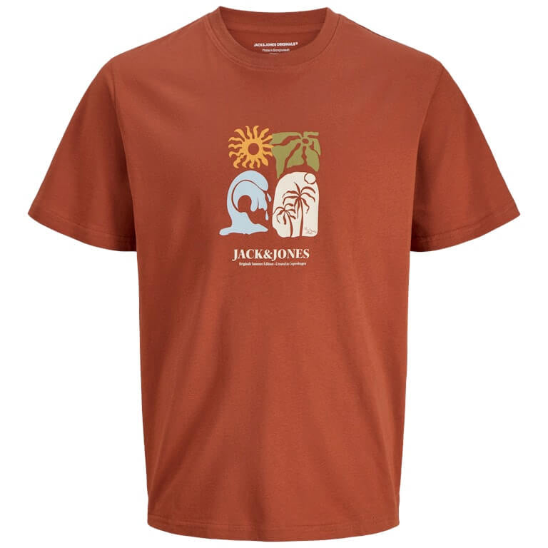 Jack & Jones JORCALIFA Crew Neck 100% Cotton T-Shirt - Navy