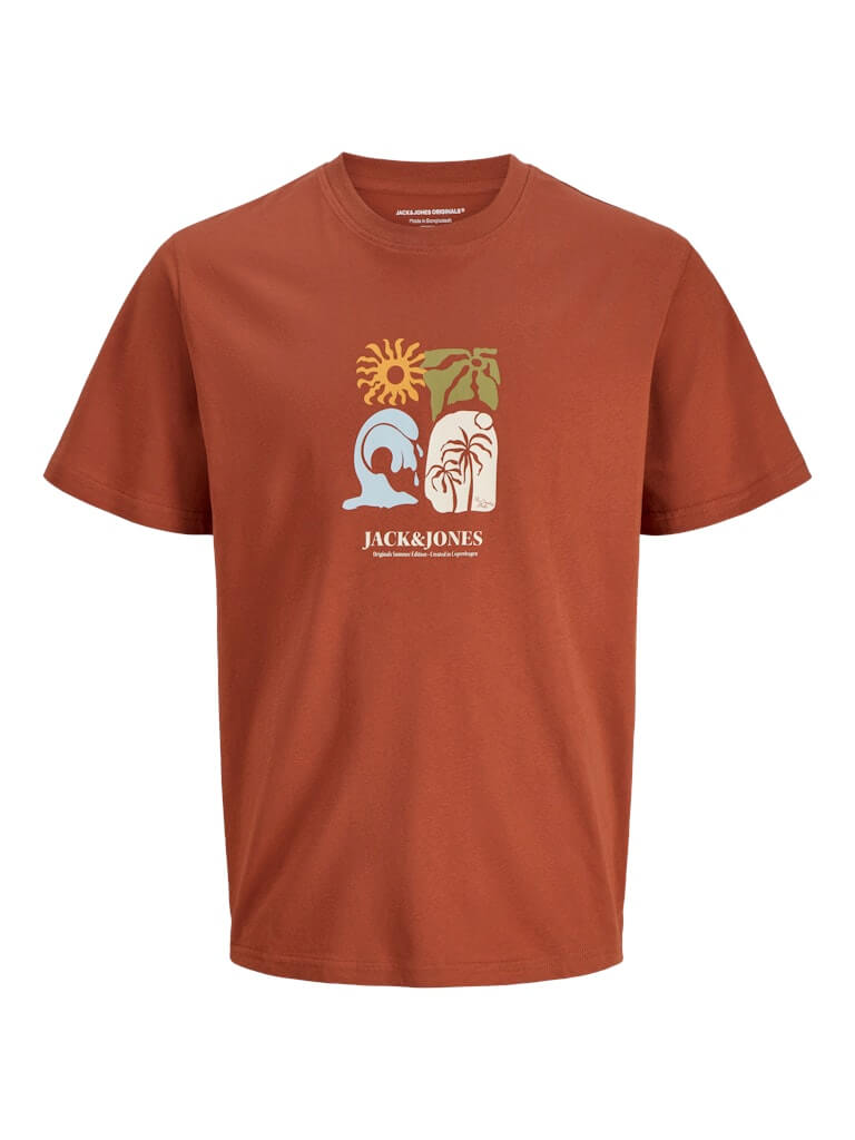 Jack & Jones JORCALIFA Crew Neck 100% Cotton T-Shirt - Navy