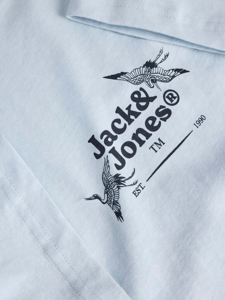 Jack & Jones JORJUKA Crew Neck 100% Cotton T-Shirt - Skyway