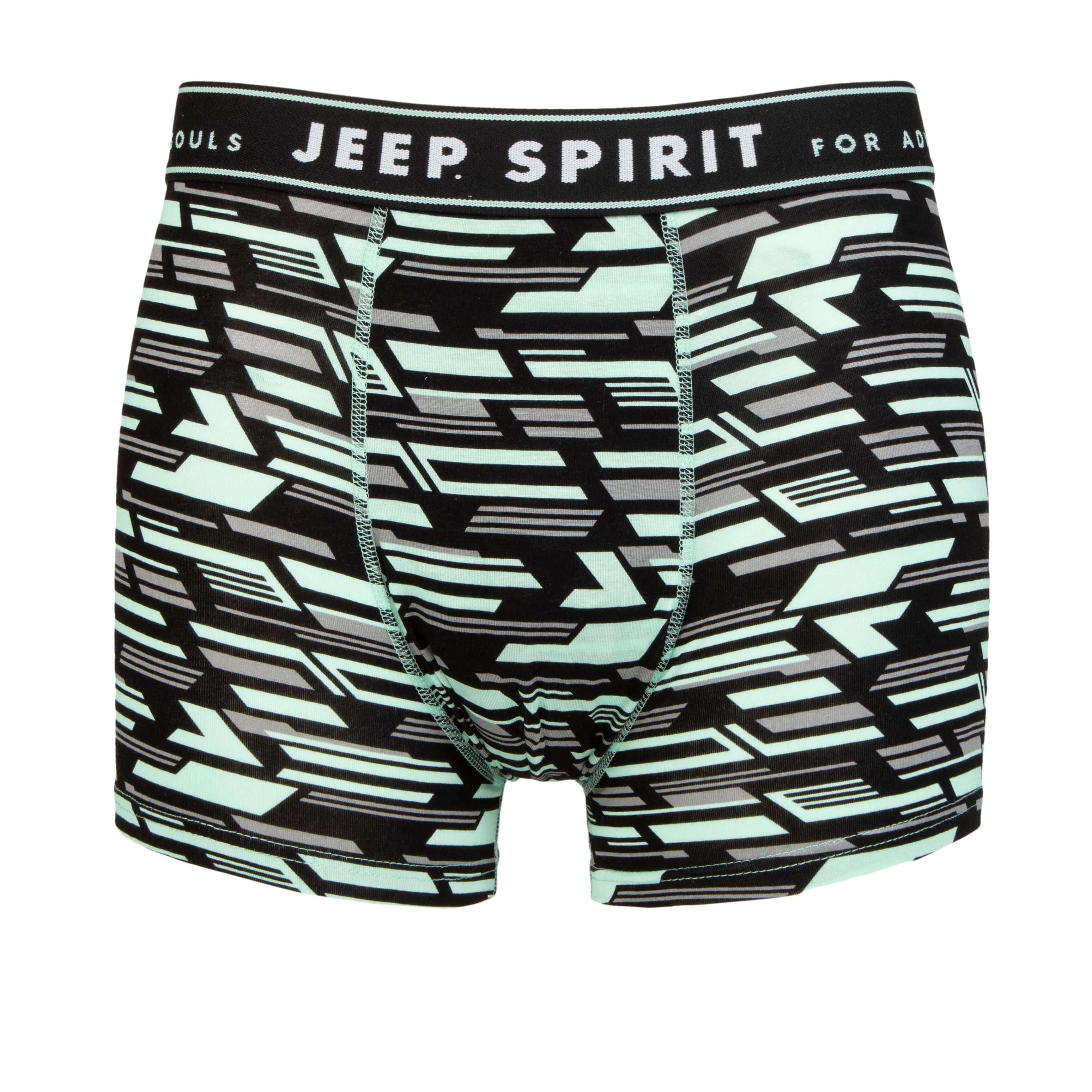 Jeep 2 Pack Men's Camo Print Bamboo Boxers - Fitted Trunks