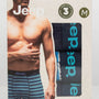 Jeep 3 Pack Mens Soft Natural Bamboo Comfortable Fitted Trunks - Navy Stripes