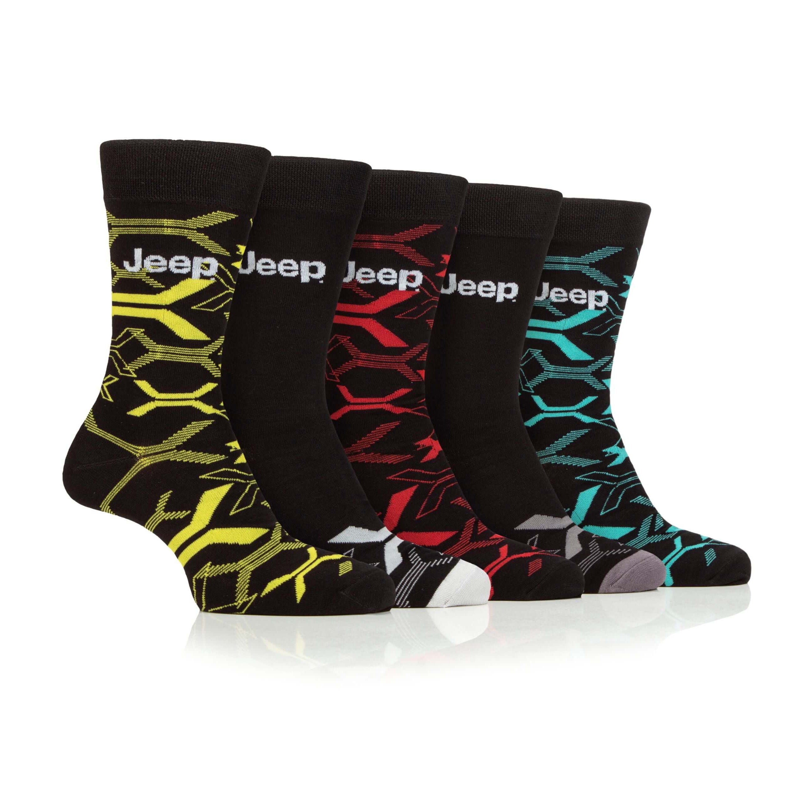 Jeep Mens 5 Pair Everyday Leisure Bamboo Socks - Size (6-11)