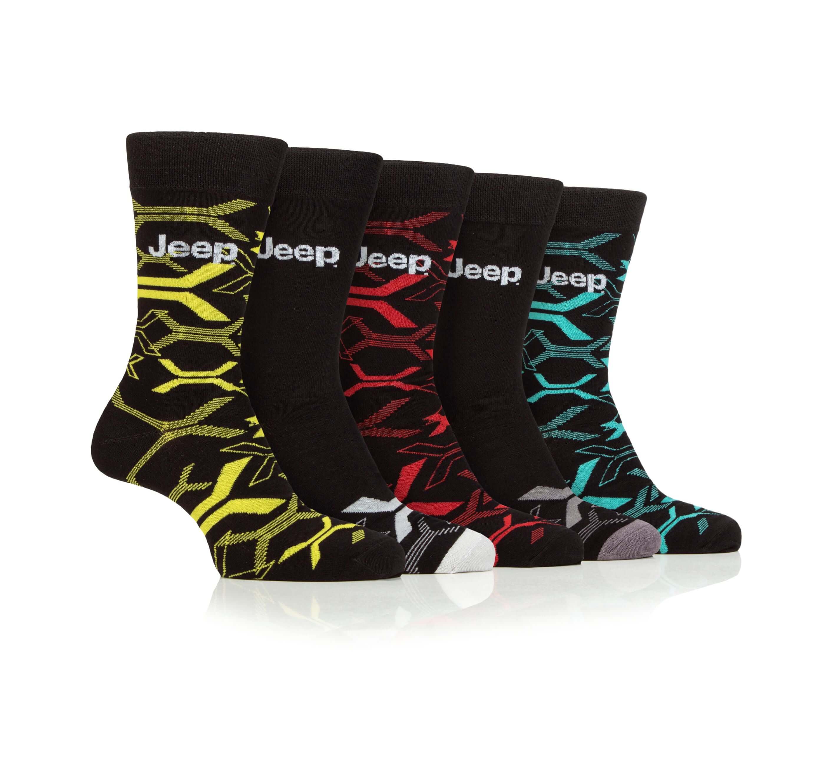 Jeep Mens 5 Pair Everyday Leisure Bamboo Socks - Size (6-11)
