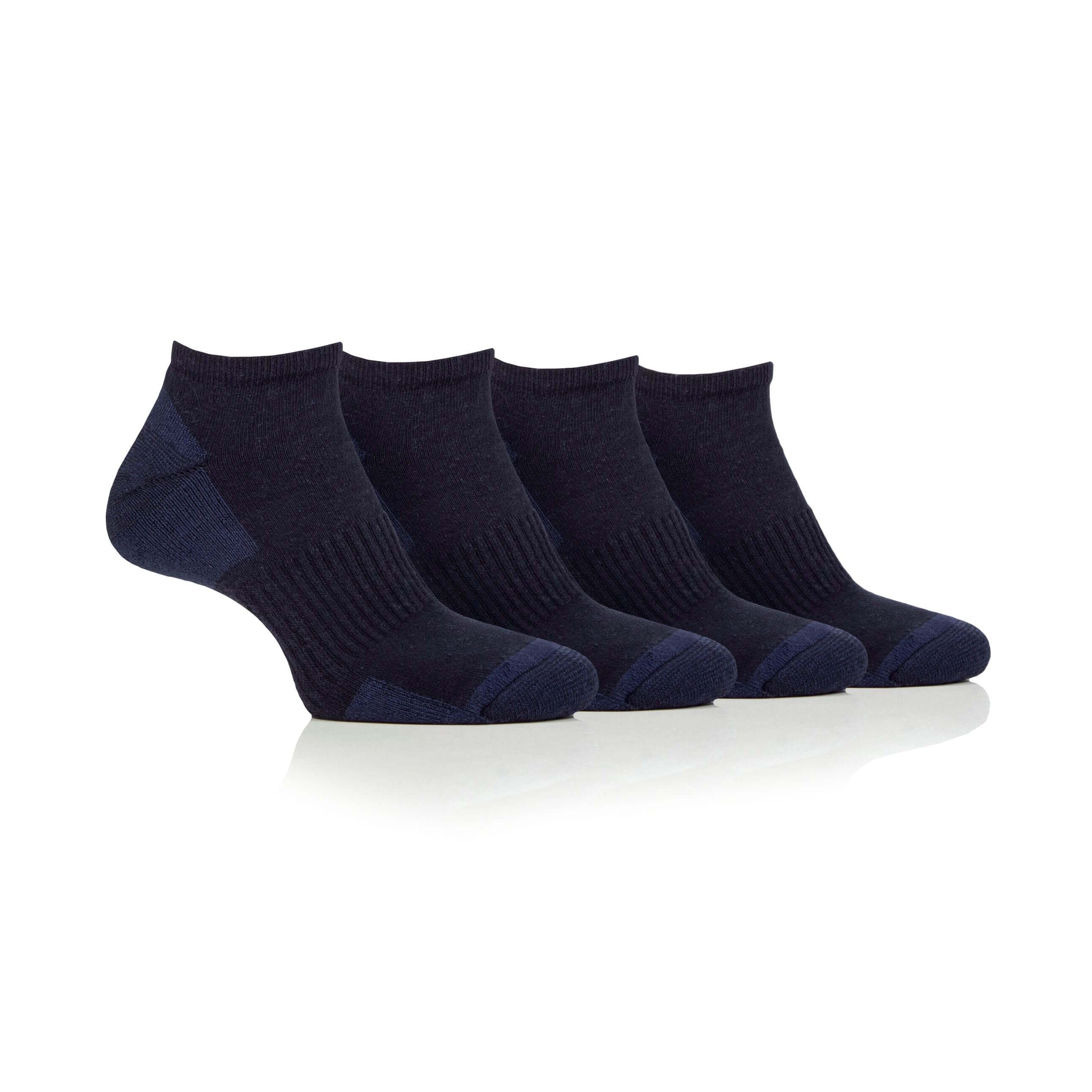 Jeep Men's 4 Pair Cushioned Sport Trainer Socks - Size (6-11)