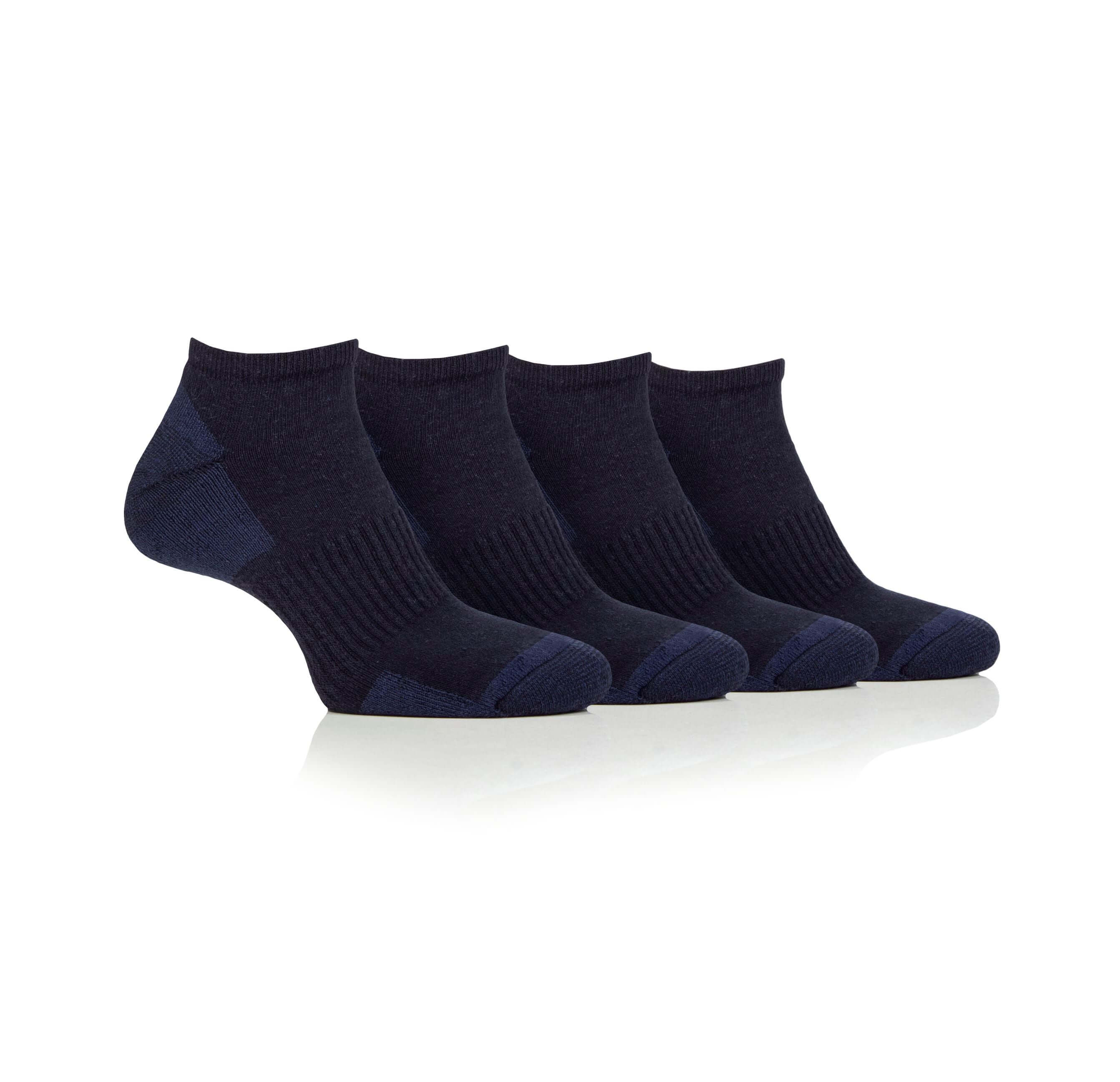 Jeep Men's 4 Pair Cushioned Sport Trainer Socks - Size (6-11)
