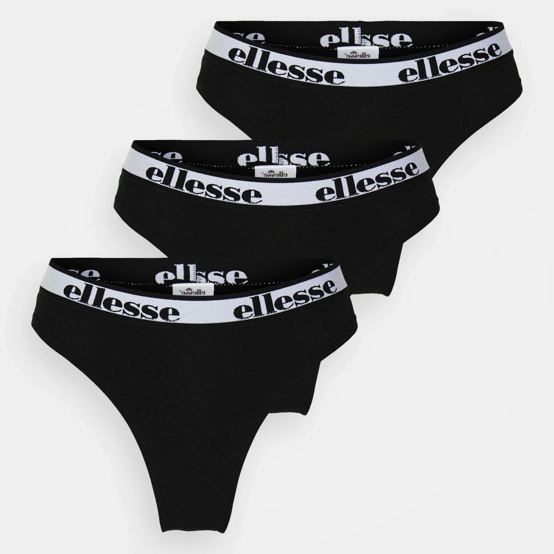 Ellesse JENIFA 3 Pack Women Briefs -Black