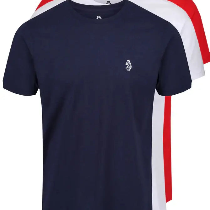 LUKE 1977 Johnys 3 Pack T-Shirt, Red/White/Navy