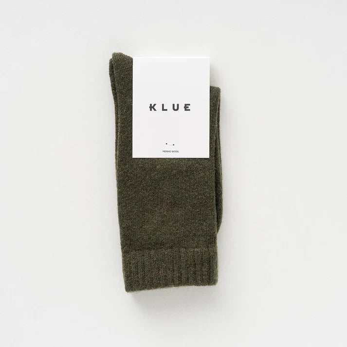 KLUE men's merino wool socks - Khaki - UK 7.5-11