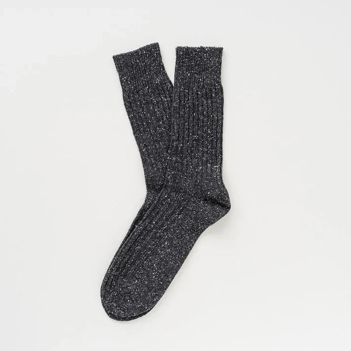 KLUE men's silk wool dust star socks - Black - UK 7.5-11