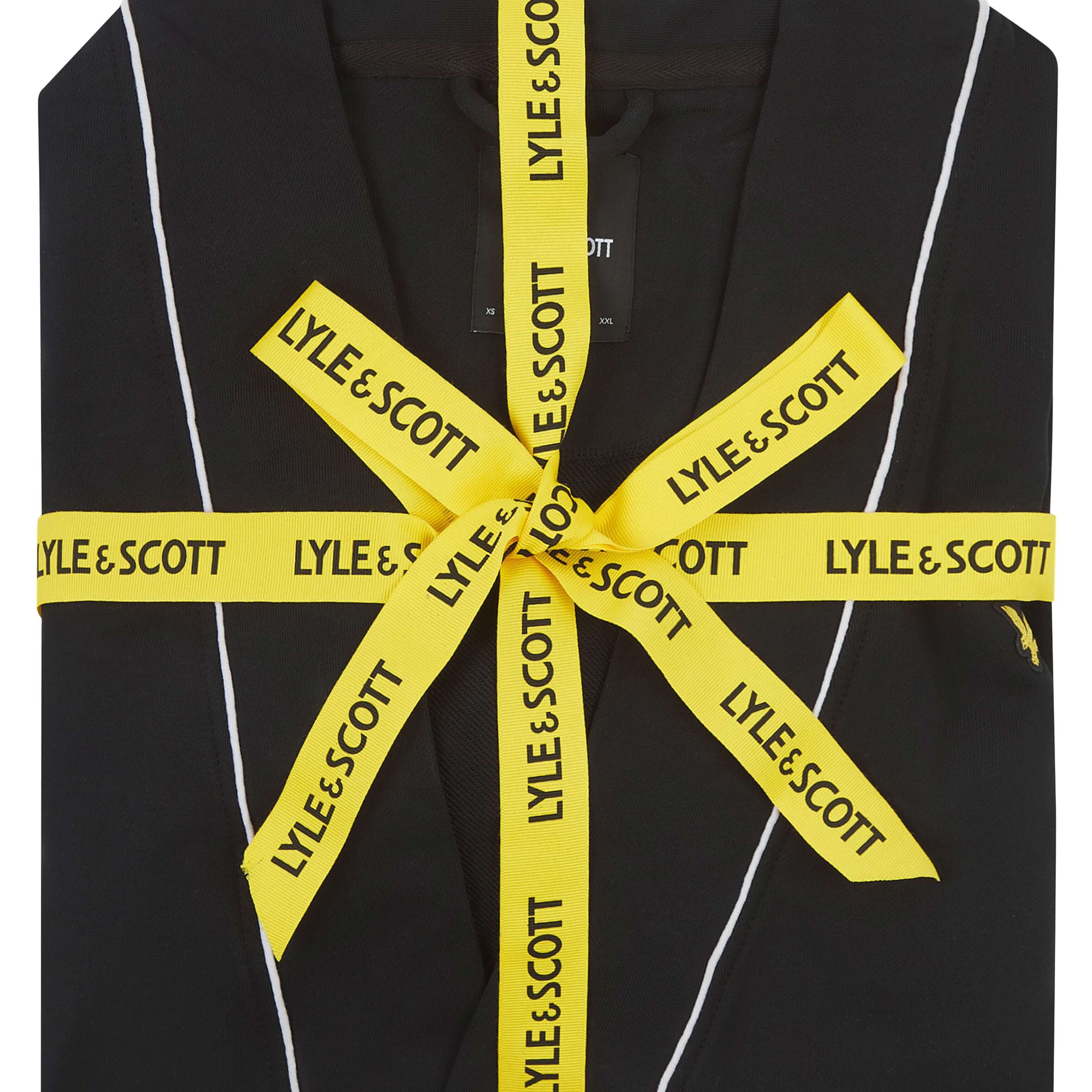 Lyle & Scott Men’s Kobe Classic Kimono Bathrobe - Black