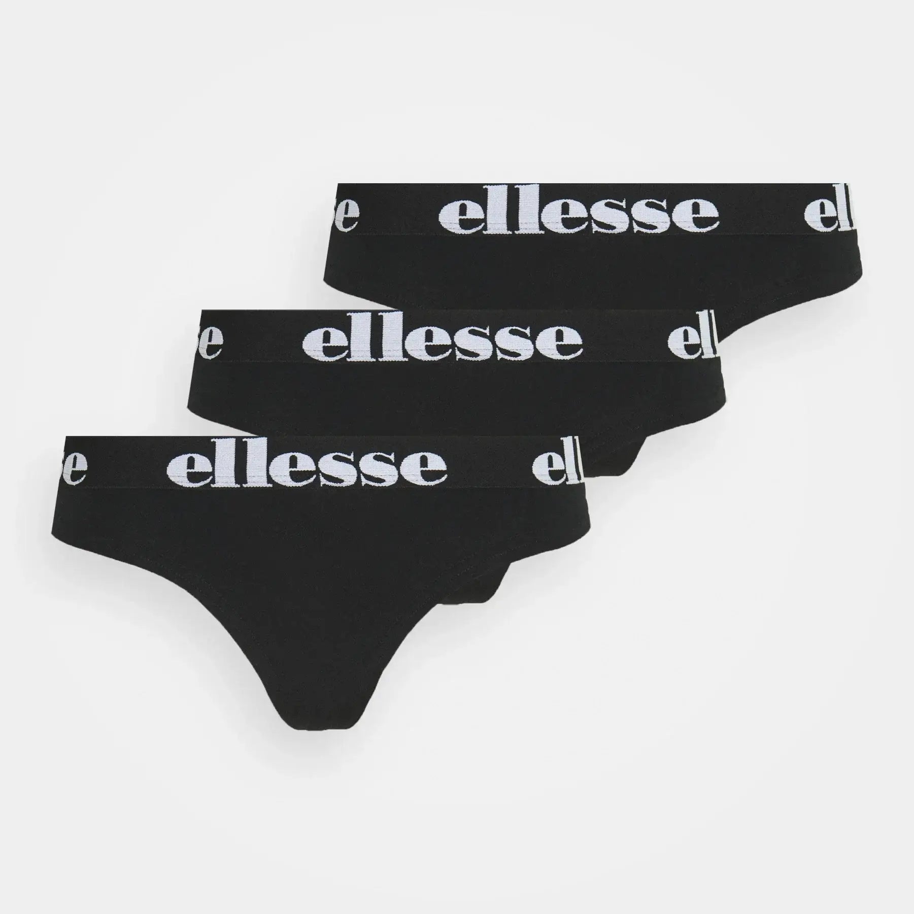 Ellesse KAYLEY 3 Pack Women Thongs - Black