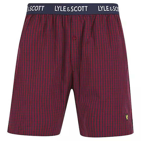 Lyle & Scott Kyle Shorts Lounge Set - Peacoat / Ruby Wine