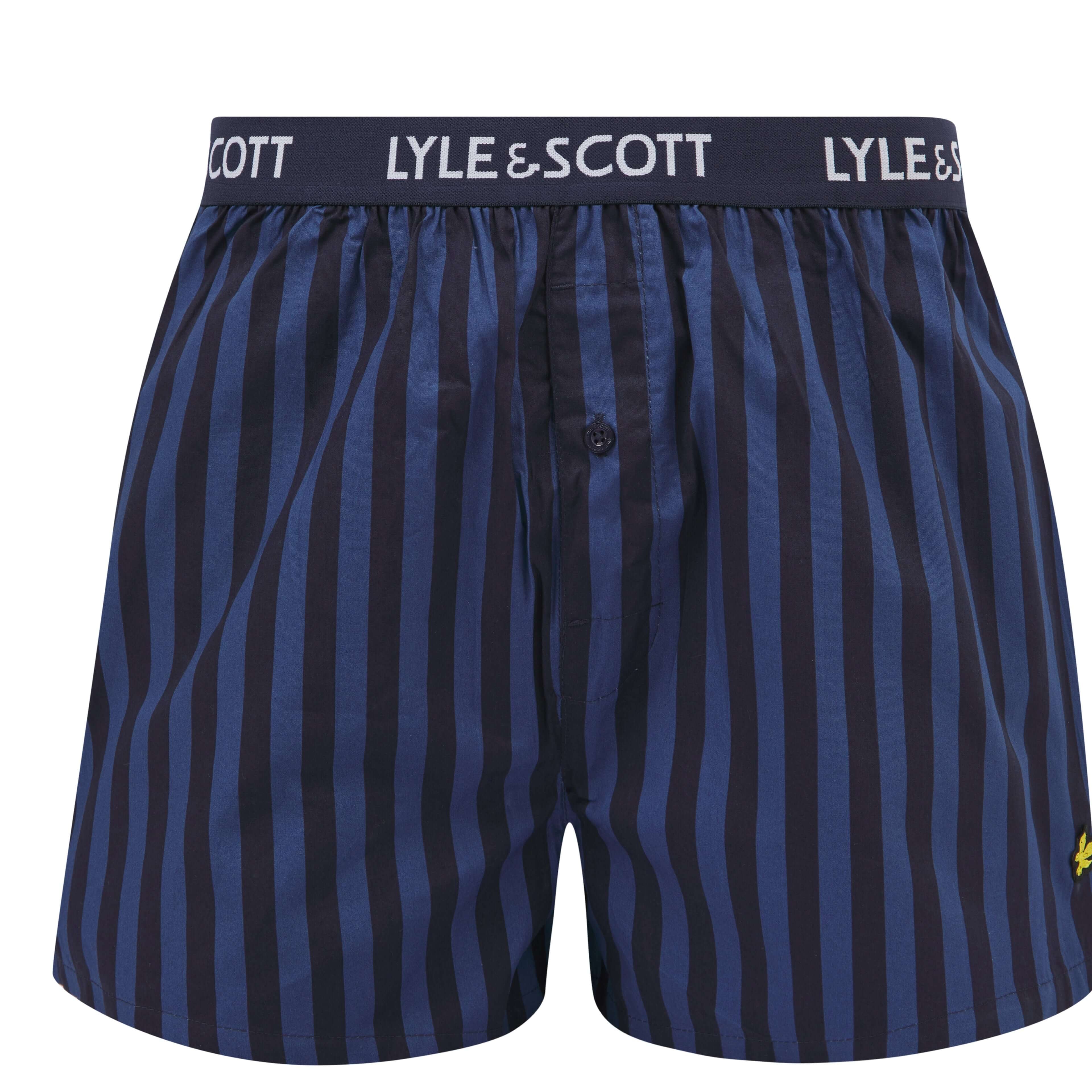 Lyle & Scott 3 Pack Men's Lenny Woven Boxers - Stripe/Peacoat/Gingham