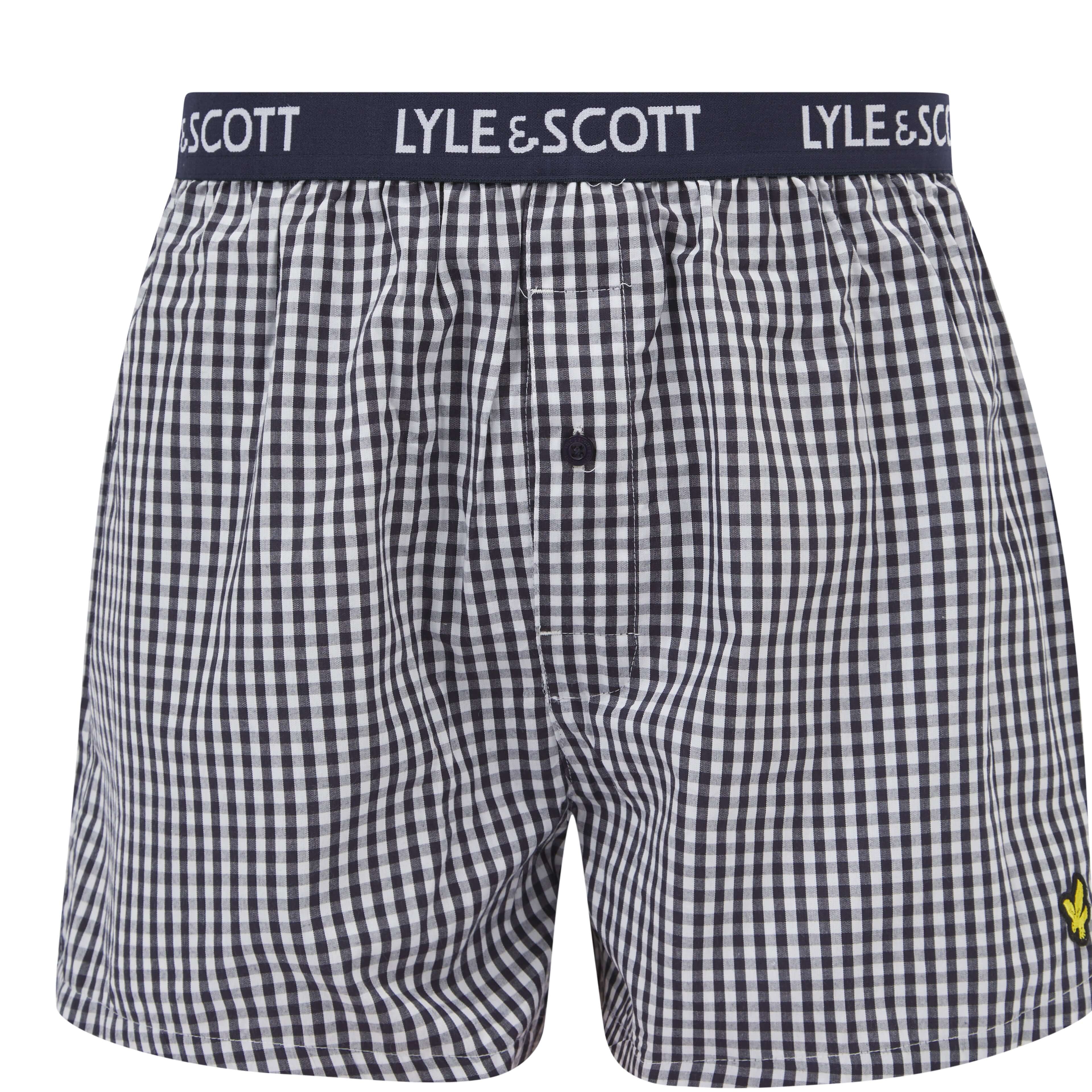 Lyle & Scott 3 Pack Men's Lenny Woven Boxers - Stripe/Peacoat/Gingham
