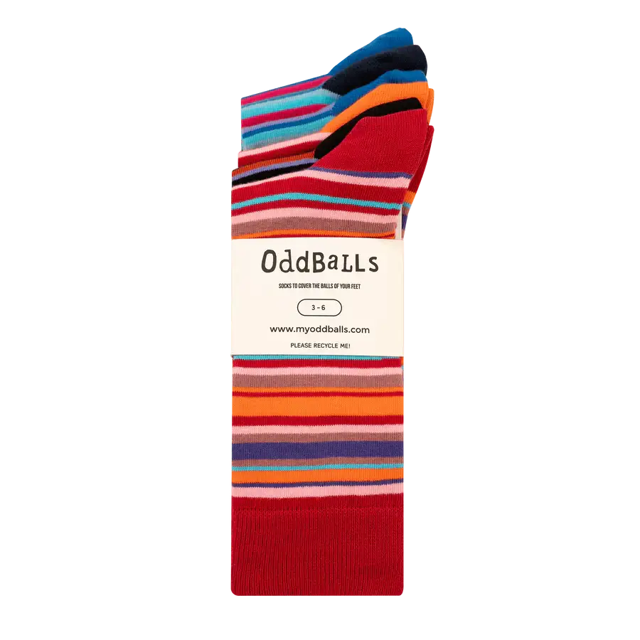 Oddballs Stripes Bundle 6 Pack Sock Bundle - Multi