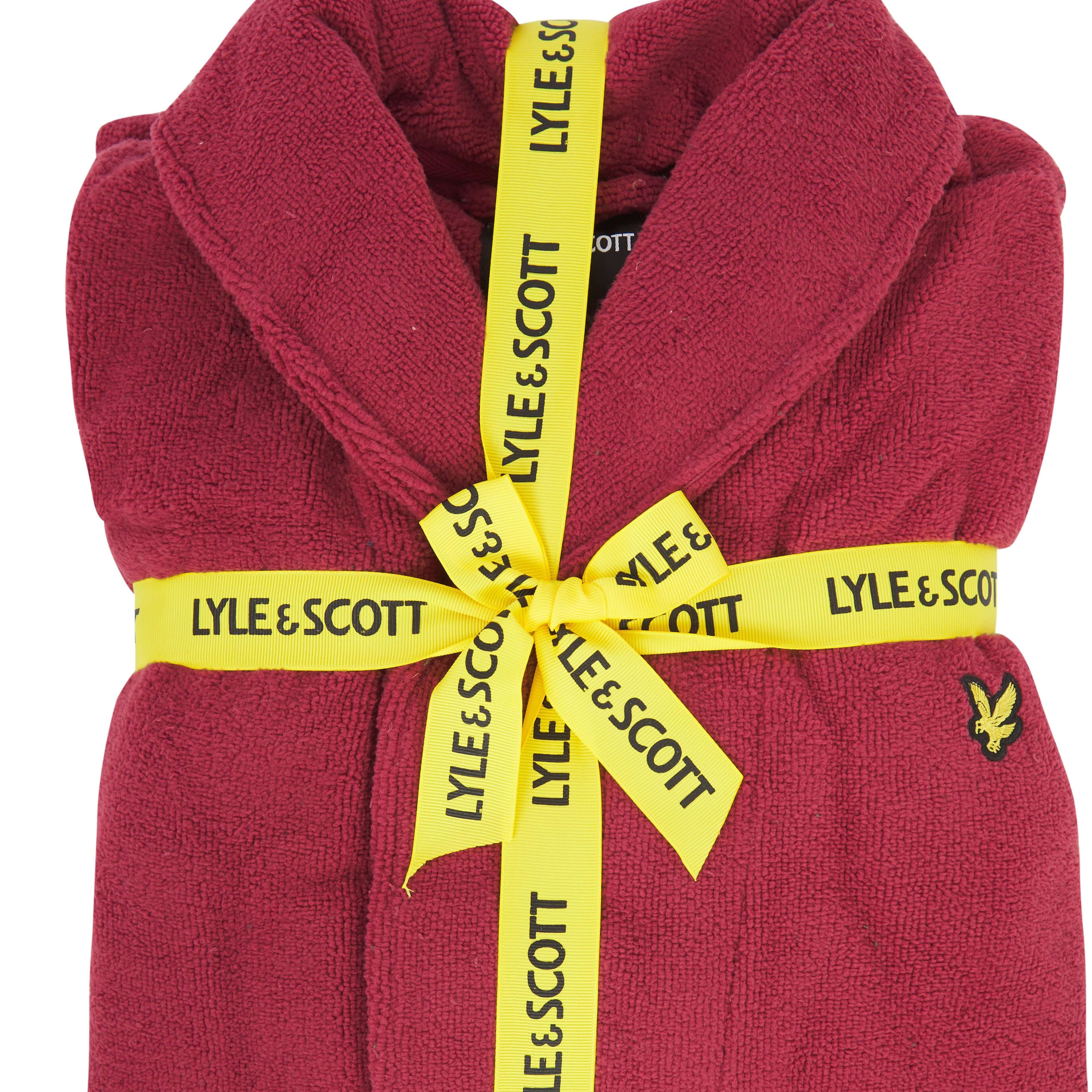 Lyle & Scott Lucas Bathrobe - Ruby Wine