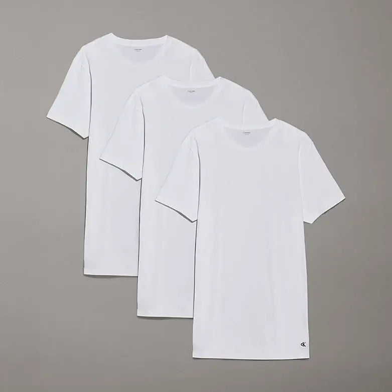 Calvin Klein Loungewear 3 Pack T-Shirts, 100 % Cotton - White