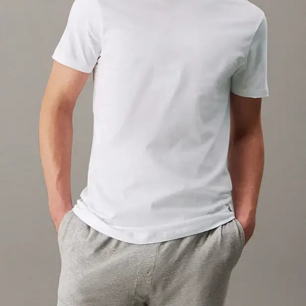 Calvin Klein Loungewear 3 Pack T-Shirts, 100 % Cotton - Black / Grey / White