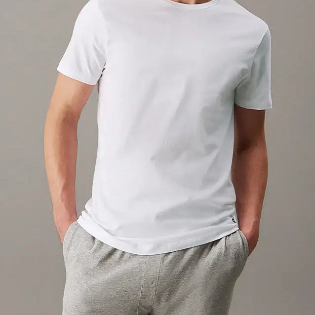 Calvin Klein Loungewear 3 Pack T-Shirts, 100 % Cotton - White