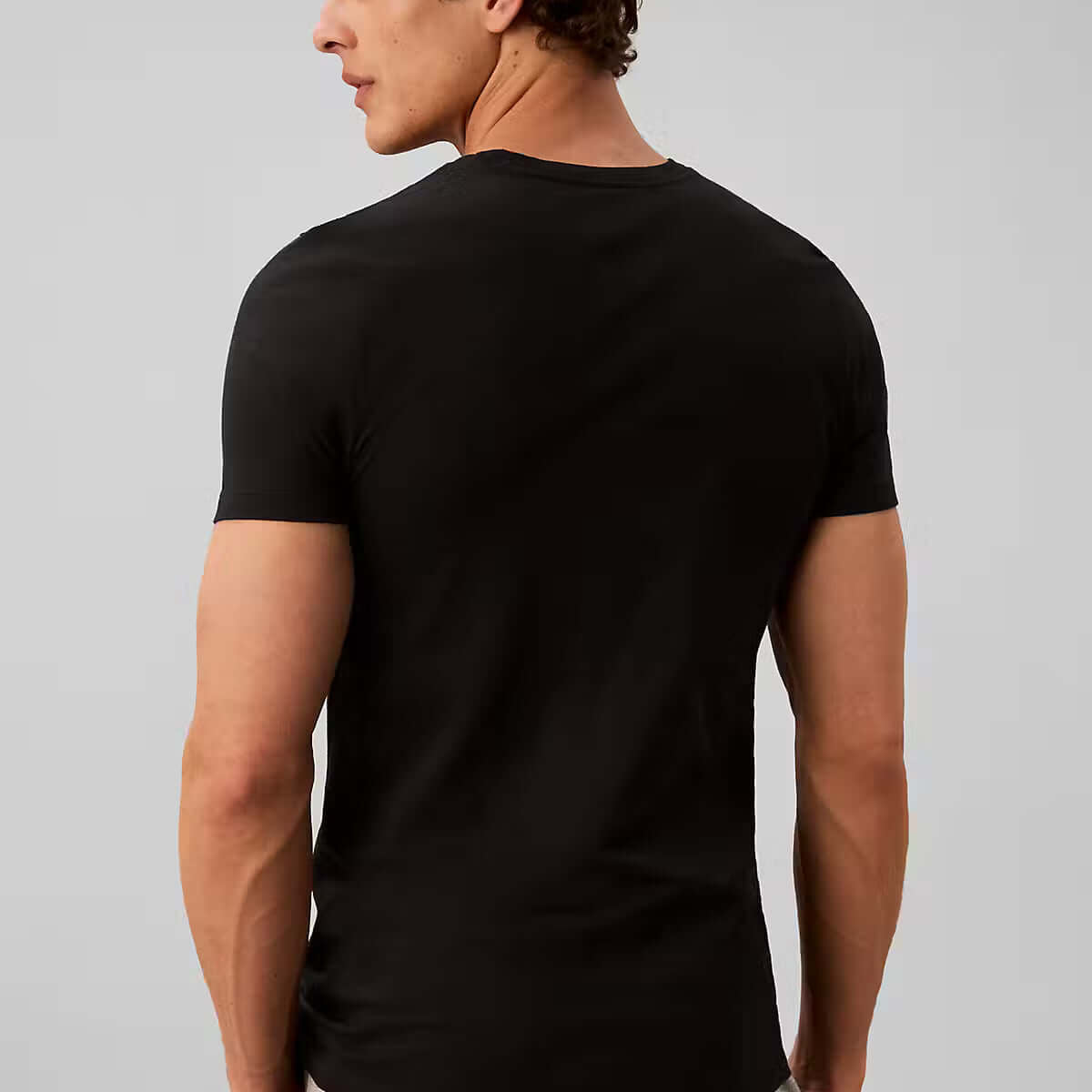 Calvin Klein Cotton Classics 3 Pack Crew Neck T-Shirts - Black / Goji Berry / Light Blue