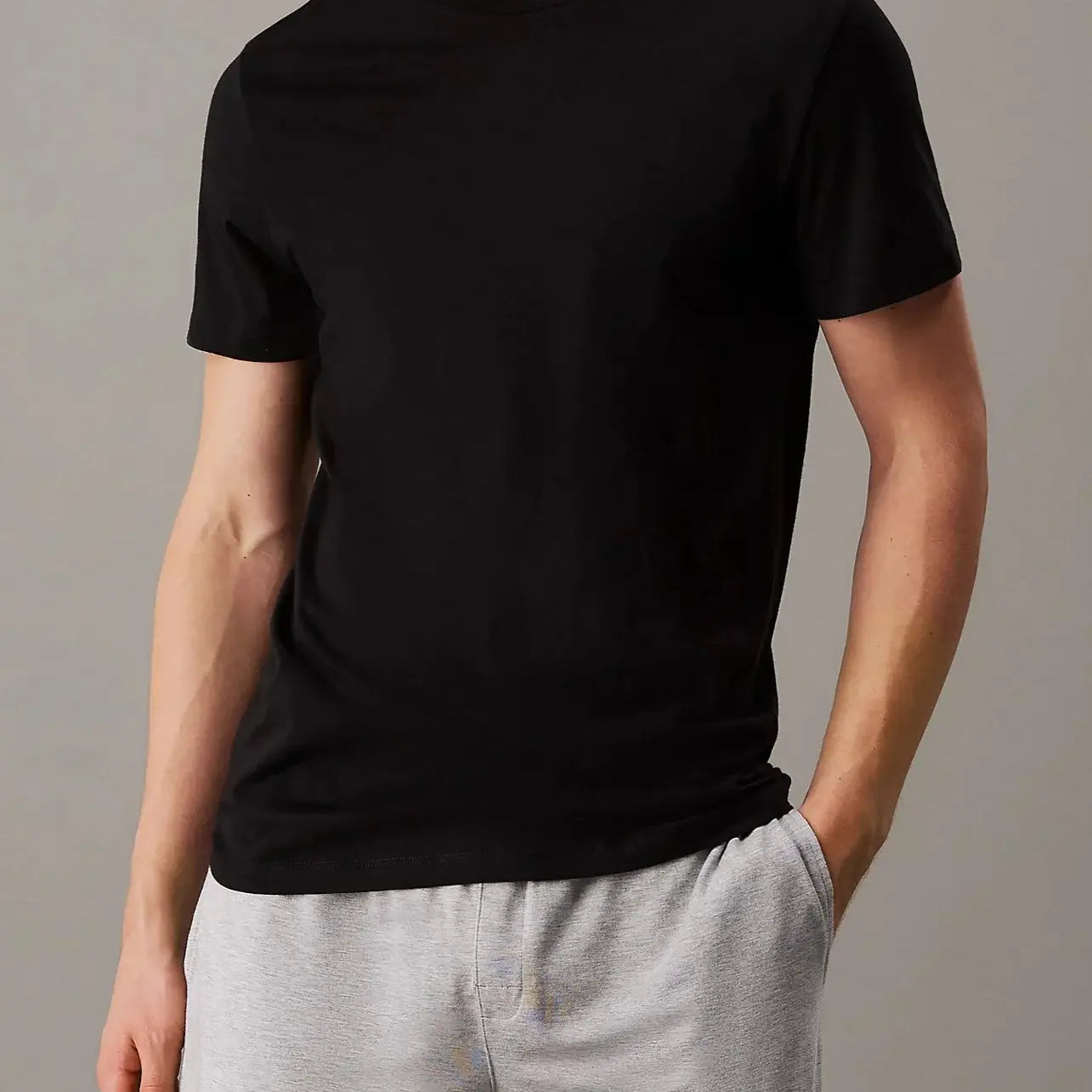 Calvin Klein Loungewear 3 Pack T-Shirts, 100 % Cotton - Black / Grey / White