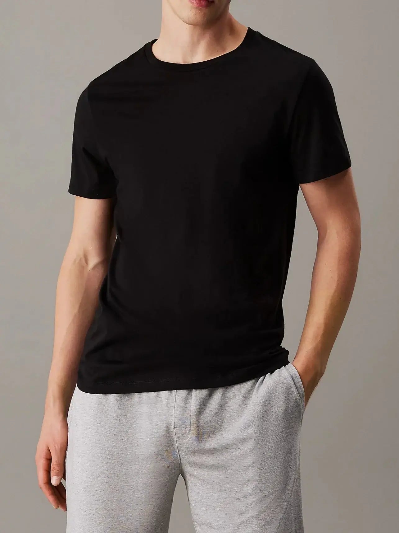 Calvin Klein Loungewear 3 Pack T-Shirts, 100 % Cotton - Black / Grey / White